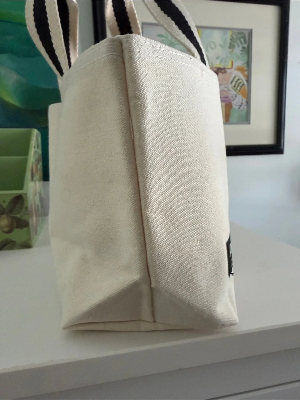 Moomin Little My Canvas Mini Tote Bag in Cream with Black Graphics